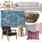 Mid-Century Modern Glam Living Room Inspiration