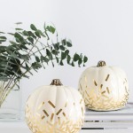 DIY Gold Confetti Pumpkins