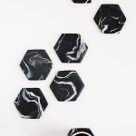 DIY Marble Hexagon Coasters