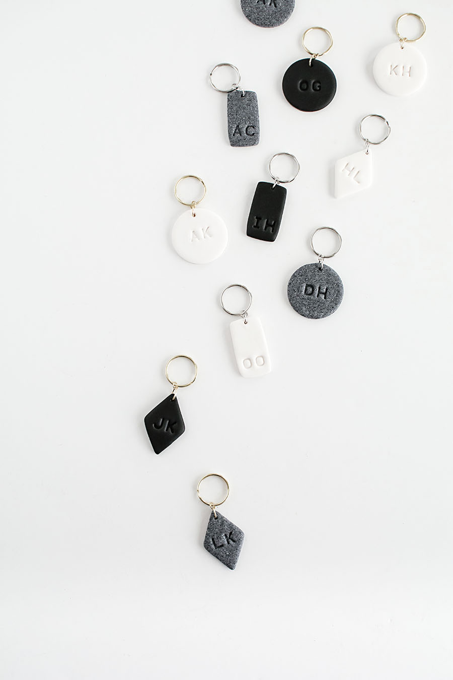 DIY- Monogram Clay Keychains